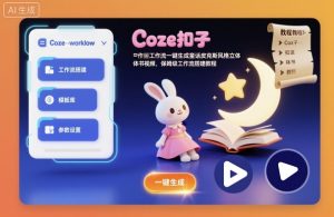 Coze扣子工作流一键生成童话皮克斯风格立体书视频,保姆级工作流搭建教程-圆梦资源站