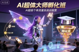 AI超体大师孵化班,AI超级个体流量实战训练营-圆梦资源站