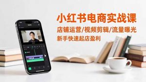 小红书电商实战课:店铺运营/视频剪辑/流量曝光,新手快速起店盈利-圆梦资源站