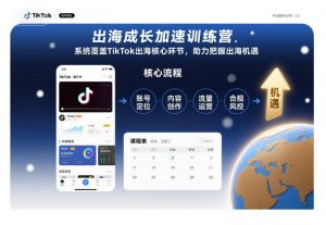 出海成长加速训练营,系统覆盖TikTok出海核心环节,助力把握出海机遇(更新)-圆梦资源站