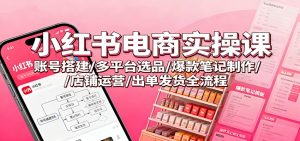小红书电商实操课:账号搭建/多平台选品/爆款笔记制作/店铺运营/出单发货全流程-圆梦资源站