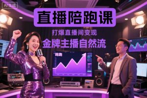 直播陪跑课，金牌主播自然流打爆直播间，复制高变现玩法-圆梦资源站