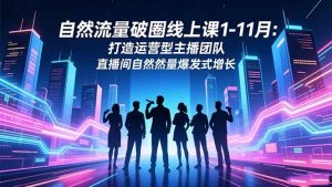 自然流量破圈线上课1-11月:打造运营型主播团队 直播间自然流量爆发式增长-圆梦资源站