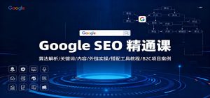 Google SEO 精通课:算法解析/关键词/内容/外链实操/搭配工具教程/B2C项目案例-圆梦资源站