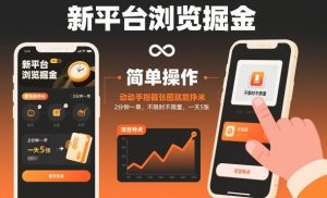 新平台浏览掘金,动动手指截张图就能挣米,2分钟一单,不限时不限量,一天5张【揭秘】-圆梦资源站