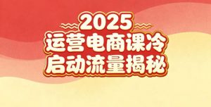 2025小红书运营电商课:新手实战+冷启动+流量揭秘-圆梦资源站