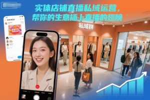 实体店铺直播私域运营,帮你的生意插上直播的翅膀-圆梦资源站