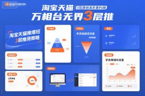 淘宝天猫推爆班原创高阶第75期，万相台无界3层推-圆梦资源站