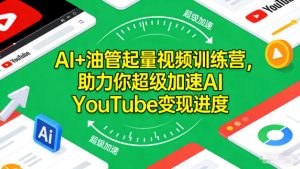 AI+油管起量视频训练营,助力你超级加速AI YouTube变现进度-圆梦资源站