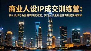 商业人设IP成交训练营-12月：将人设IP与业务变现深度绑定，从流量到信任再到成交闭环-圆梦资源站