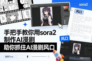 手把手教你用sora2制作AI漫剧,助你抓住AI漫剧风口-圆梦资源站