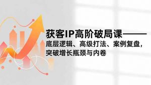 获客IP高阶破局课,底层逻辑、高级打法、案例复盘,突破增长瓶颈与内卷-圆梦资源站