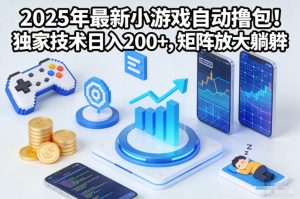 2025年最新小游戏自动撸包!独家技术日入2张+,矩阵放大躺賺【揭秘】-圆梦资源站