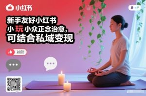 新手友好小红书小众正念治愈,玩法简单,可结合私域变现-圆梦资源站