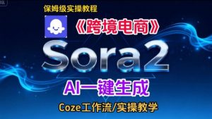 Sora2生成《跨境电商》英文短视频,实操搭建教学课,通俗易懂,包教包会-圆梦资源站