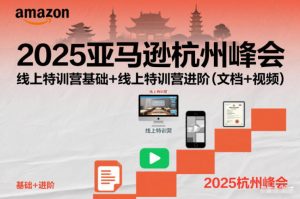 2025亚马逊杭州峰会,线上特训营基础+线上特训营进阶(文档+视频)-圆梦资源站