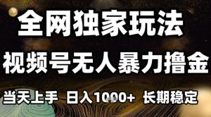年底最新独家视频号无人直播撸礼物,小白也能轻松日入1k+,长期稳定,可批量复制【揭秘】-圆梦资源站