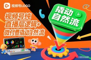 视频号纯直播底层逻辑+微付费撬动自然流-圆梦资源站