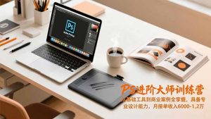 PS进阶大师训练营，从基础工具到商业案例全掌握，具备专业设计能力，月接单收入6000-1.2万-圆梦资源站