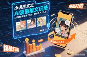 小说推文之AI漫画推文玩法，打造爆款漫画推文视频，稳定日入大几张-圆梦资源站