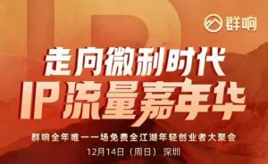 2025ip嘉年华万人12月14深圳线下课，走向微利时代，IP流量嘉年华，实操性极强的商业干货课-圆梦资源站