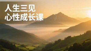 人生三见心性成长课，见天地众生自己，搞透人性安顿身心，活出清晰自我，内在富足无价-圆梦资源站