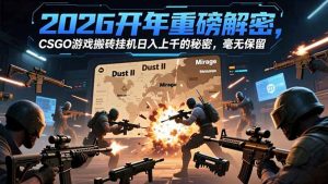 2026开年重磅解密，CSGO游戏搬砖挂机日入上千的秘密，毫无保留-圆梦资源站