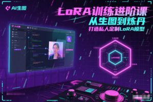 LoRA训练进阶课，从生图到炼丹，打造私人定制LoRA模型-圆梦资源站