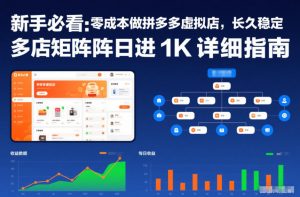 新手必看：零成本做拼多多虚拟店，长久稳定，多店矩阵日进1K详细指南【揭秘】-圆梦资源站