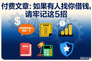 付费文章：如果有人找你借钱，请牢记这5招-圆梦资源站