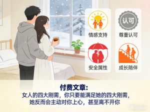 付费文章：女人的四大刚需，你只要能满足她的四大刚需，她反而会主动对你上心，甚至离不开你-圆梦资源站