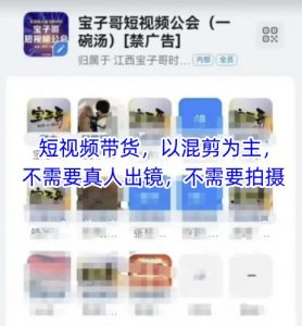 宝子哥头部团队短视频带货,以混剪为主,不需要真人出镜,不需要拍摄【更新12月】-圆梦资源站