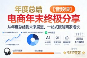 电商年未终极分享，从年度总结到未来展望，一站式赋能商家增长【音频课】-圆梦资源站