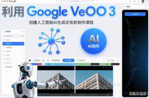 利l用Google Veo 3创建人工智能AI生成式电影制作课程，使用人工智能的力量创建令人惊叹的视频-圆梦资源站