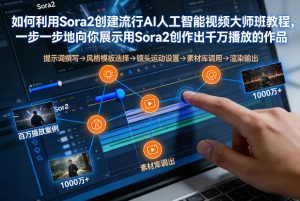 如何利用Sora2创建流行AI人工智能视频大师班，一步一步地向你展示用Sora2创作出千万播放的作品-圆梦资源站