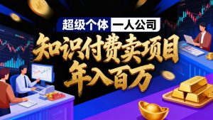 2026年“超级个体一人公司”私域卖项目年入百万，个人IP-精准引流-项目包装-转化成交-圆梦资源站