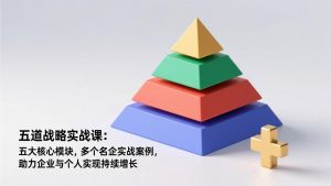 五道战略实战课：五大核心模块，多个名企实战案例，助力企业与个人实现持续增长-圆梦资源站