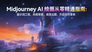 Midjourney AI绘画从零精通指南:提示词工程,风格探索,高效出图,开启创作革命-圆梦资源站