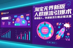 淘宝无界新版人群爆流引爆术，精准圈人，快速破流引爆店铺流量-圆梦资源站
