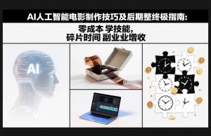 AI人工智能电影制作技巧及后期完整终极指南：零成本学技能，碎片时间副业增收-圆梦资源站