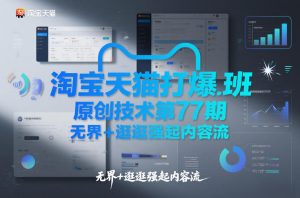 淘宝天猫打爆班原创技术第77期，无界+逛逛强起内容流-圆梦资源站