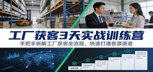 工厂获客3天实战训练营：手把手拆解工厂获客全流程，快速打通客源渠道-圆梦资源站