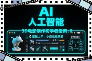 AI人工智能3D电影制作初学者指南：0基础上手，小白也能玩转-圆梦资源站