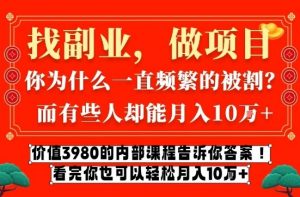 价值3980的网创内部课程，告诉你互联网创业月入10个W的秘密【揭秘】-圆梦资源站