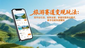 旅游赛道变现玩法：双平台引流、矩阵运营，掌握完整商业模式，新手也能快速赚钱-圆梦资源站