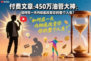 付费文章：450万油管大神：如何在一天内彻底改变你的整个人生？-圆梦资源站
