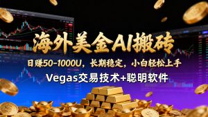 【海外美金AI搬砖】Vegas交易技术+聪明软件，日赚50-1000U，长期稳定，小白轻松上手。-圆梦资源站