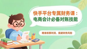 快手平台专属财务课：电商会计必备对账技能，精准核算利润、规避财务风险-圆梦资源站