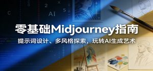 零基础Midjourney指南：提示词设计、多风格探索，玩转AI生成艺术-圆梦资源站