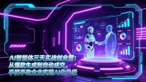 AI智能体三天实战创业营：从爆款生成到自动成交，手把手助企业实现AI化升级-圆梦资源站